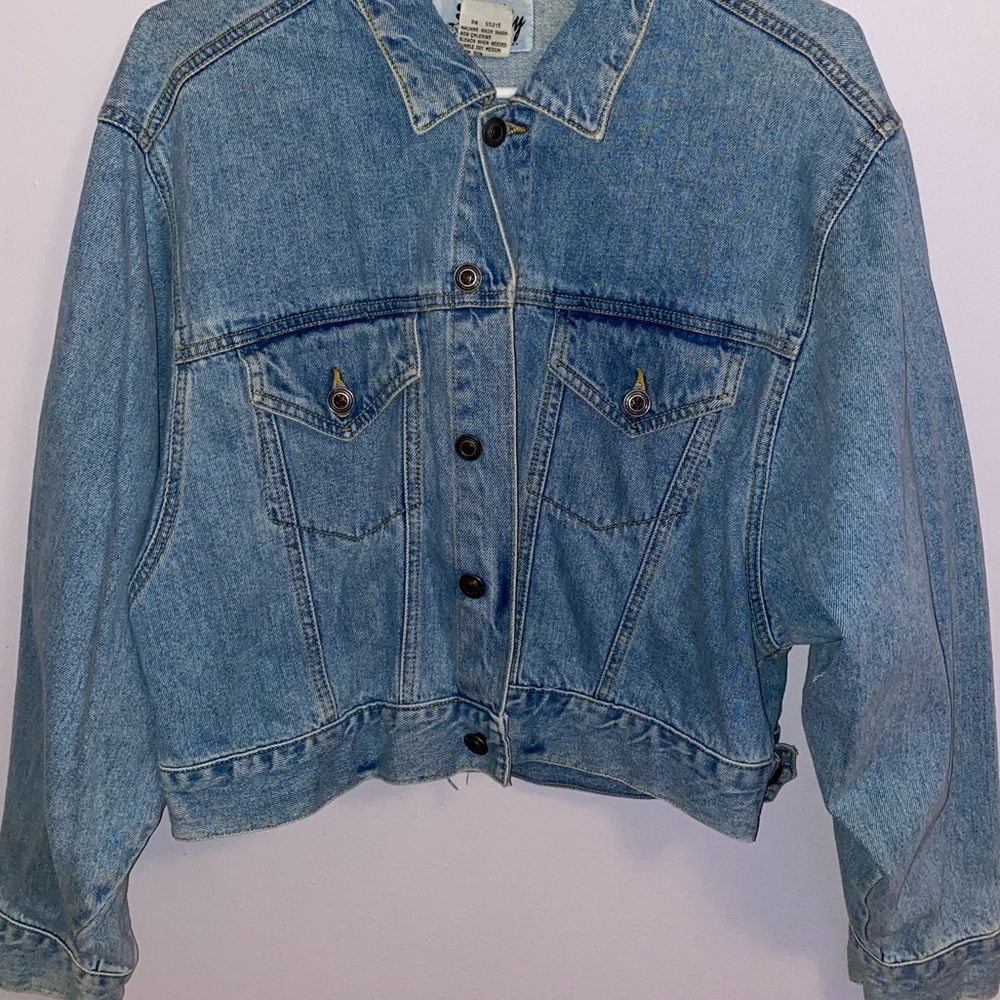 Cropped Vintage Disney Denim Jacket.